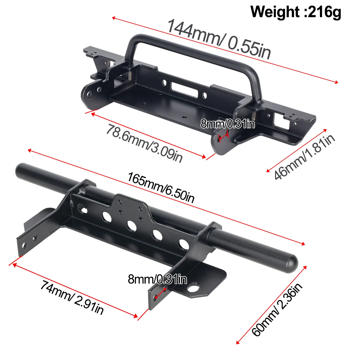 Bumper Depan Logam untuk VP VS - Rc Rock Crawler ulasan dan harga