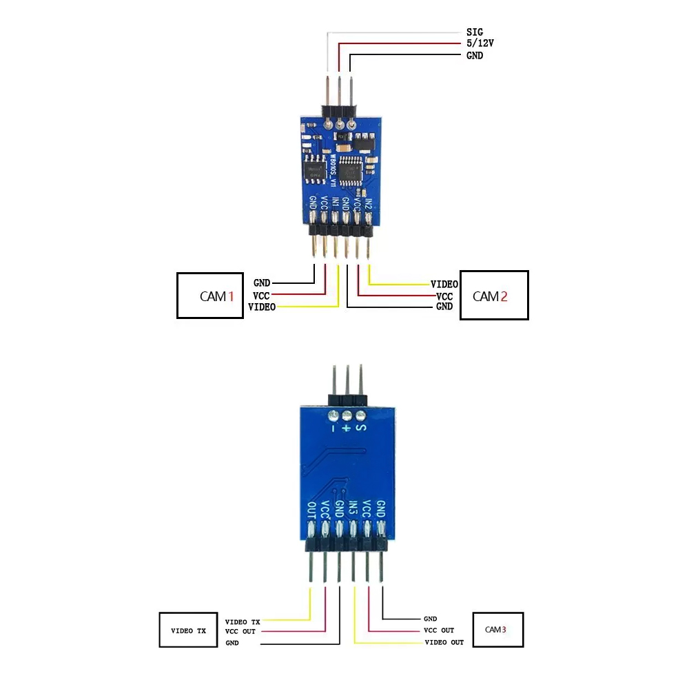 Modul Pengalih Video 3 Saluran - Drone Rc Battery ulasan dan harga