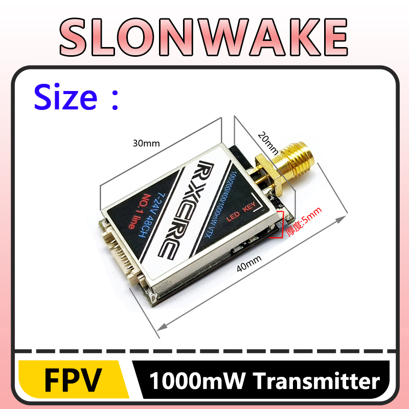 SLONWAKE 5.8G 48CH 1W VTX 100/ - Drone Rc Transmitter And Receiver ulasan dan harga